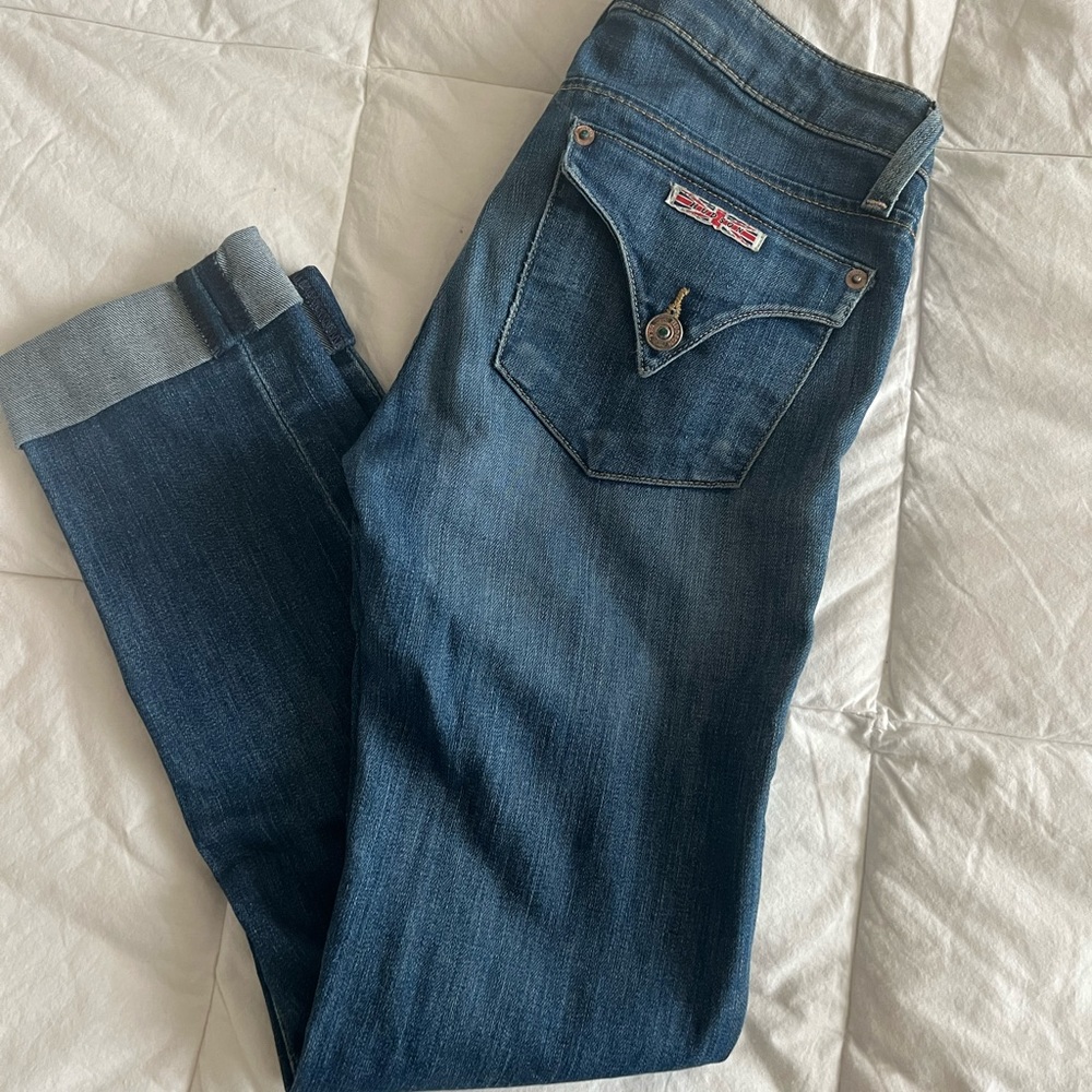 Hudson light wash capri jeans